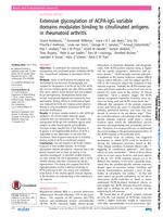 Extensive glycosylation of ACPA-IgG variable domains modulates binding to citrullinated antigens in rheumatoid arthritis