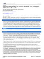 Determining Pain Detection and Tolerance Thresholds Using an Integrated, Multi-Modal Pain Task Battery