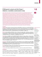 PCSK9 genetic variants and risk of type 2 diabetes: a mendelian randomisation study