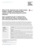 Effects of the cholesteryl ester transfer protein inhibitor, TA-8995, on cholesterol efflux capacity and high-density lipoprotein particle subclasses