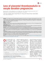 Loss of Placental Thrombomodulin in Oocyte Donation Pregnancies