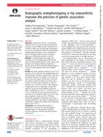 Radiographic endophenotyping in hip osteoarthritis improves the precision of genetic association analysis