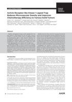 Activin Receptor-like Kinase 1 Ligand Trap Reduces Microvascular Density and Improves Chemotherapy Efficiency to Various Solid Tumors