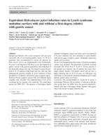 Equivalent Helicobacter pylori infection rates in Lynch syndrome mutation carriers with and without a first-degree relative with gastric cancer