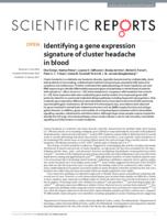 Identifying a gene expression signature of cluster headache in blood