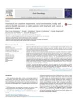 Functional and cognitive impairment, social environment, frailty and adverse health outcomes in older patients with head and neck cancer, a systematic review