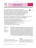 The Second Pediatric Blood and Marrow Transplant Consortium International Consensus Conference on Late Effects after Pediatric Hematopoietic Cell Transplantation: Defining the Unique Late Effects of Children Undergoing Hematopoietic Cell Transplantation f