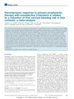 Hemodynamic response to primary prophylactic therapy with nonselective beta-blockers is related to a reduction of first variceal bleeding risk in liver cirrhosis: a meta-analysis