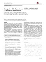 A comparison of the diagnostic value of MRI and F-18-FDG-PET/CT in suspected spondylodiscitis