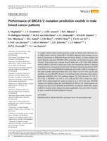 Performance of BRCA1/2 mutation prediction models in male breast cancer patients