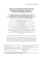 Structural and Functional Brain Network Correlates of Depressive Symptoms in Premanifest Huntington's Disease