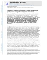 Prediction of cognition in Parkinson's disease with a clinical-genetic score: a longitudinal analysis of nine cohorts