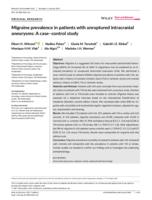 Migraine prevalence in patients with unruptured intracranial aneurysms: A case-control study