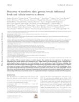 Detection of interferon alpha protein reveals differential levels and cellular sources in disease