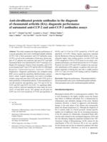 Anti-citrullinated protein antibodies in the diagnosis of rheumatoid arthritis (RA): diagnostic performance of automated anti-CCP-2 and anti-CCP-3 antibodies assays