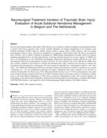 Neurosurgical Treatment Variation of Traumatic Brain Injury: Evaluation of Acute Subdural Hematoma Management in Belgium and The Netherlands