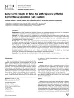 Long-term results of total hip arthroplasty with the CementLess Spotorno (CLS) system