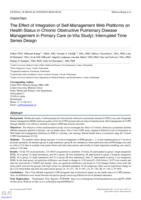 The Effect of Integration of Self-Management Web Platforms on Health Status in Chronic Obstructive Pulmonary Disease Management in Primary Care (e-Vita Study): Interrupted Time Series Design