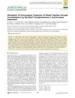 Abrogation of Immunogenic Properties of Gliadin Peptides through Transamidation by Microbial Transglutaminase Is Acyl-Acceptor Dependent