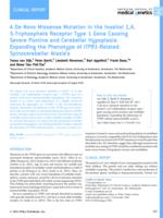 A De Novo Missense Mutation in the Inositol 1,4, 5-Triphosphate Receptor Type 1 Gene Causing Severe Pontine and Cerebellar Hypoplasia: Expanding the Phenotype of ITPR1-Related Spinocerebellar Ataxia's