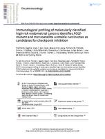 Immunological profiling of molecularly classified high-risk endometrial cancers identifies POLE-mutant and microsatellite unstable carcinomas as candidates for checkpoint inhibition