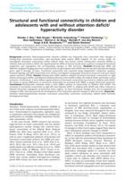 Structural and functional connectivity in children and adolescents with and without attention deficit/hyperactivity disorder