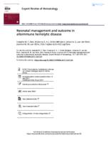 Neonatal management and outcome in alloimmune hemolytic disease