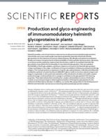 Production and glyco-engineering of immunomodulatory helminth glycoproteins in plants