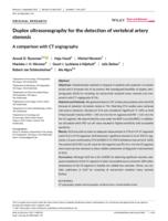 Duplex ultrasonography for the detection of vertebral artery stenosis A comparison with CT angiography