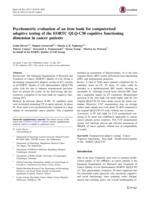 Psychometric evaluation of an item bank for computerized adaptive testing of the EORTC QLQ-C30 cognitive functioning dimension in cancer patients