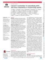 Cytosolic 5 '-nucleotidase 1A autoantibody profile and clinical characteristics in inclusion body myositis