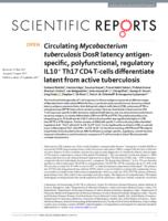 Circulating Mycobacterium tuberculosis DosR latency antigen-specific, polyfunctional, regulatory IL10(+) Th17 CD4 T-cells differentiate latent from active tuberculosis