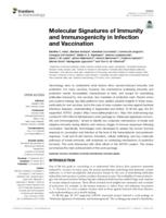 Molecular Signatures of Immunity and Immunogenicity in Infection and Vaccination