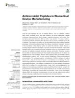 Antimicrobial Peptides in Biomedical Device Manufacturing