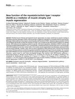 New function of the myostatin/activin type I receptor (ALK4) as a mediator of muscle atrophy and muscle regeneration