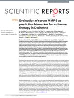 Evaluation of serum MMP-9 as predictive biomarker for antisense therapy in Duchenne