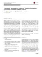 White matter microstructure of patients with neurofibromatosis type 1 and its relation to inhibitory control