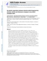No genetic association between attention-deficit/hyperactivity disorder (ADHD) and Parkinson's disease in nine ADHD candidate SNPs