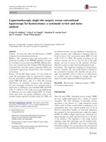 Laparoendoscopic single-site surgery versus conventional laparoscopy for hysterectomy: a systematic review and meta-analysis