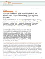 Network inference from glycoproteomics data reveals new reactions in the IgG glycosylation pathway