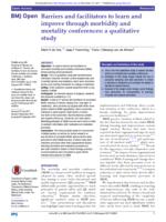 Barriers and facilitators to learn and improve through morbidity and mortality conferences: a qualitative study