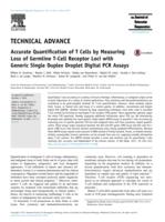 Accurate Quantification of T Cells by Measuring Loss of Germline T-Cell Receptor Loci with Generic Single Duplex Droplet Digital PCR Assays