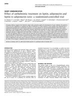 Effect of anthelmintic treatment on leptin, adiponectin and leptin to adiponectin ratio: a randomized-controlled trial