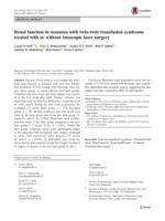 Renal function in neonates with twin-twin transfusion syndrome treated with or without fetoscopic laser surgery