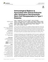 Immunological Balance Is Associated with Clinical Outcome after Autologous Hematopoietic Stem Cell Transplantation in Type 1 Diabetes