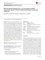 IDO and galectin-3 hamper the ex vivo generation of clinical grade tumor-specific T cells for adoptive cell therapy in metastatic melanoma