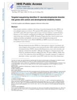 Targeted sequencing identifies 91 neurodevelopmental-disorder risk genes with autism and developmental-disability biases