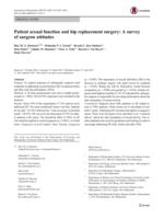 Patient sexual function and hip replacement surgery: A survey of surgeon attitudes