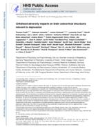 Childhood adversity impacts on brain subcortical structures relevant to depression