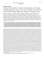 Cortical abnormalities in adults and adolescents with major depression based on brain scans from 20 cohorts worldwide in the ENIGMA Major Depressive Disorder Working Group